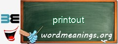 WordMeaning blackboard for printout